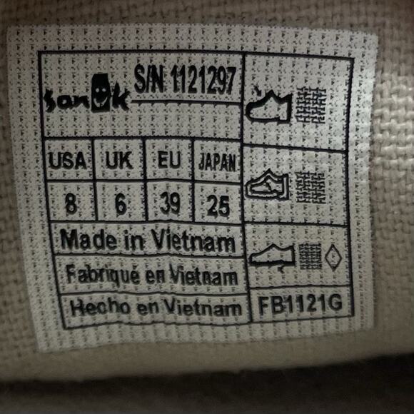 Sanuk Donna Slip On Casual Canvas Sneakers Womens Size 8 Striped Beach Surfer - Picture 8 of 9